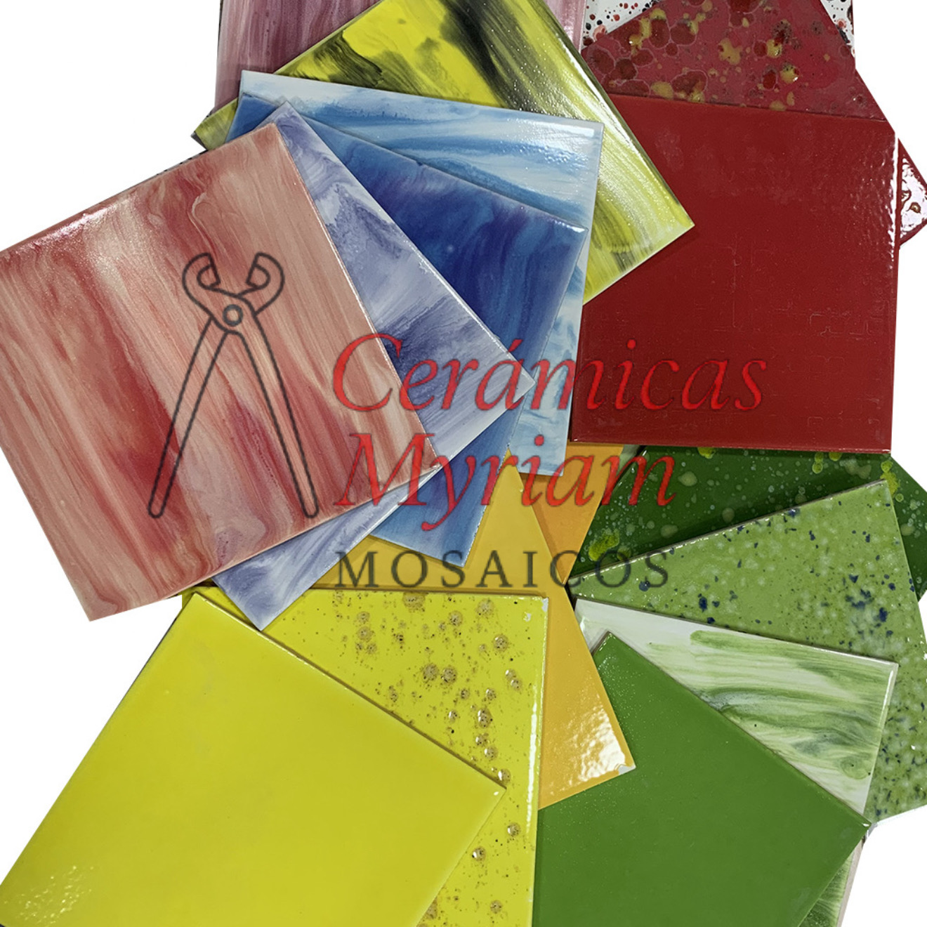 Kit 100 azulejos al azar colores surtidos
