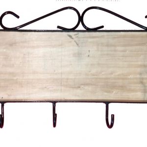 Perchero de fierro ex. grande 14 x 45 cm con 4 ganchos