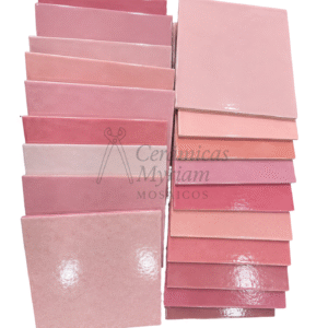 6 Unidades de  azulejos color rosado al azar (1 unidad por color, todos rosados diferentes)