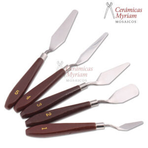 Set de 5 Espátulas de Acero Inoxidable para Fraguar o Pintura