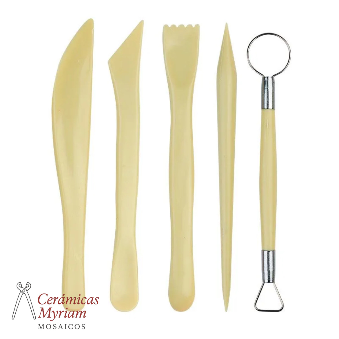Set de Herramientas para Arcilla Plastico – Kit de 5PCS