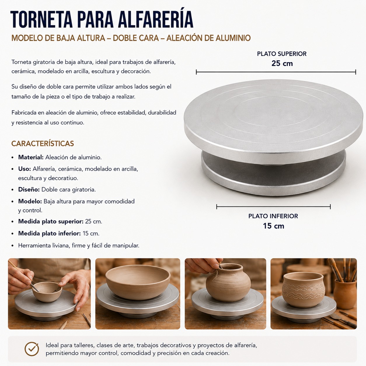 Torneta Doble cara 25cm - Imagen 2