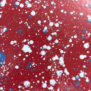 Azulejo cód. 407 (Rojo con lagrimas blancas y azules)